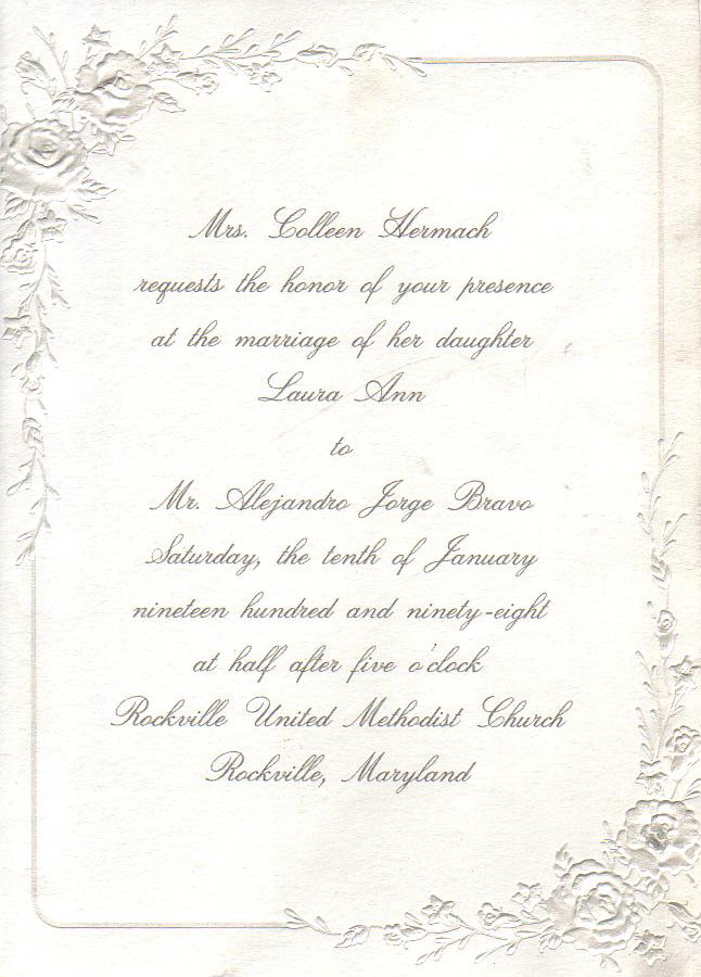 Laurie & Alex's Wedding Jan 1998