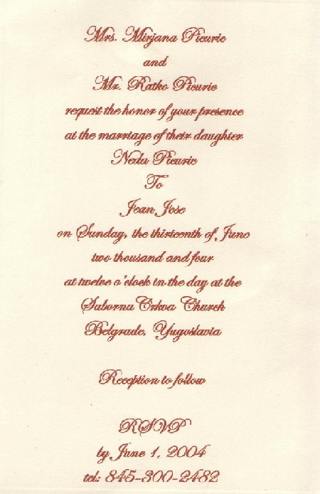 Neda and Jean's Wedding 2004