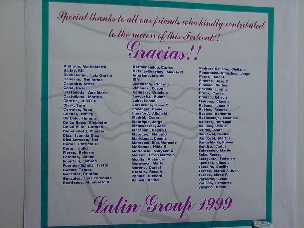 International Festival 1999